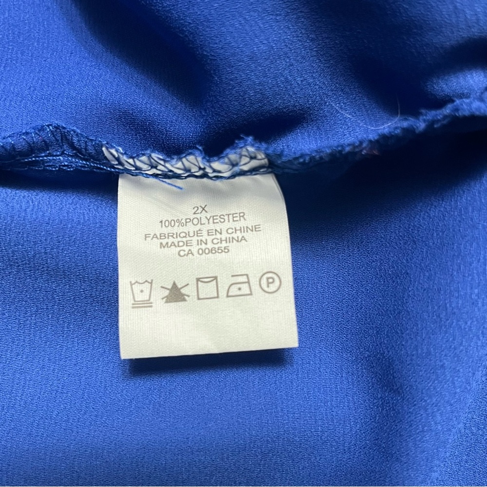 PENNINGTONS blue button front blouse women’s size 2X - Picture 11 of 14